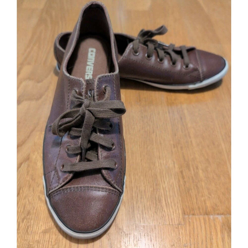 Converse All Star Chuck Taylor Brown Leather Low Top Sneakers Women's Size 7